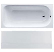 Kaldewei Eurowa 1700 x 700 x 390<br/>mm 0TH Bath White<br/><br/>VADO Push Type Bath Filler<br/>Waste And Overflow, 0.5bar LP<br/>Chrome<br/><br/>Woodlands Contemporary 2<br/>Piece Front Bath Panel 1700mm<br/>Gloss White